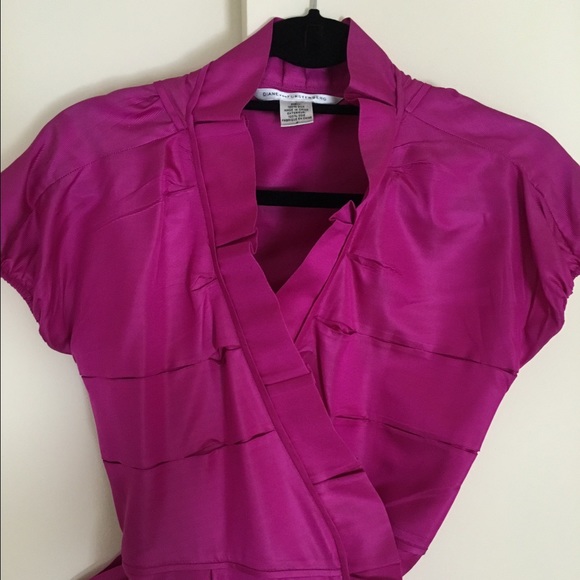 DVF Victorian Silk Faille Wrap Dress - Picture 3 of 4